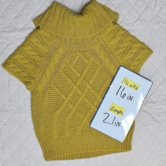 LOFT | WOOL BLEND SHORT SLEEVE FUNNEL NECK SWEATER KNIT TOP - Picture 16 of 16